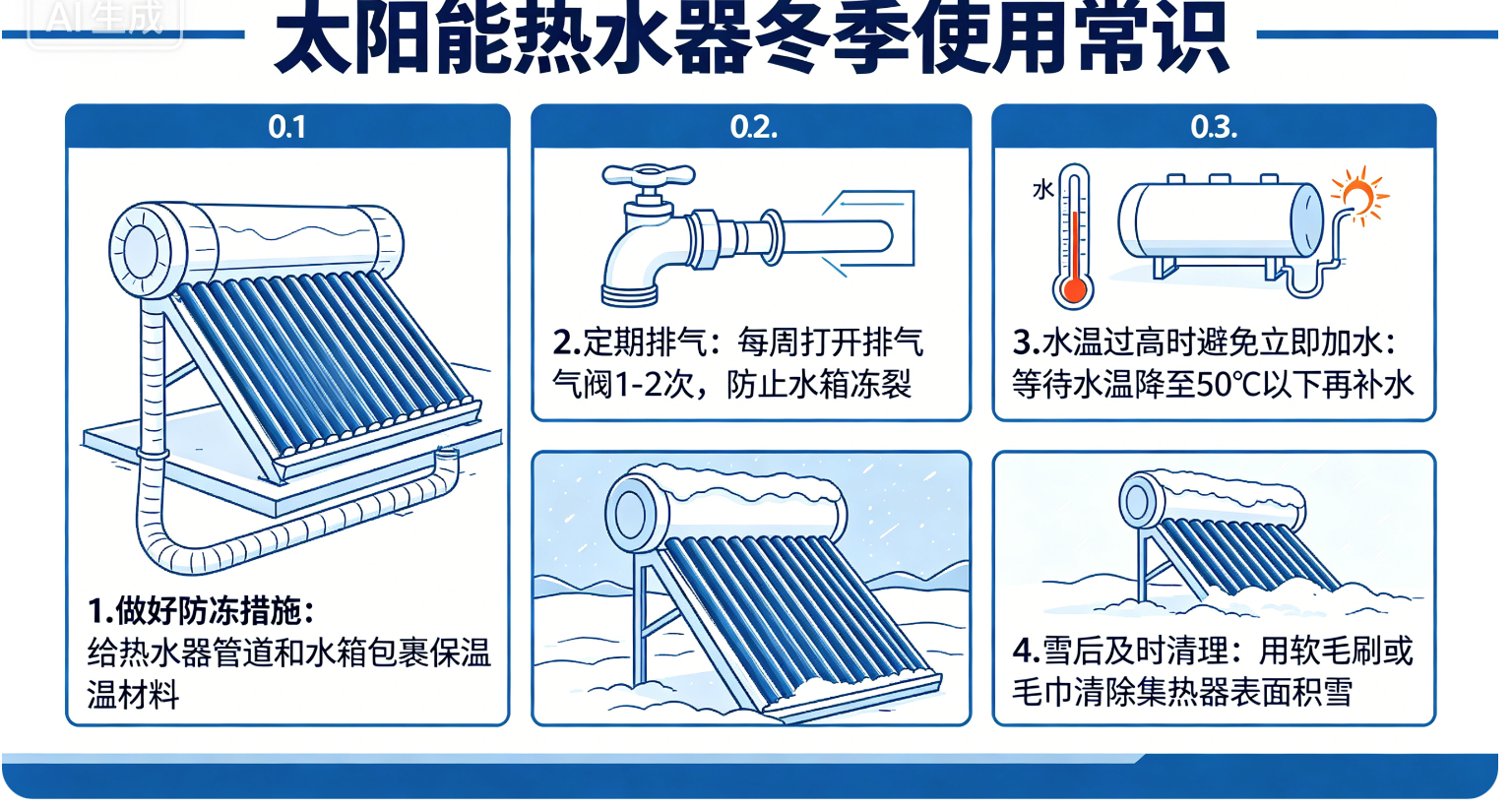 太阳能热水器冬季使用常识