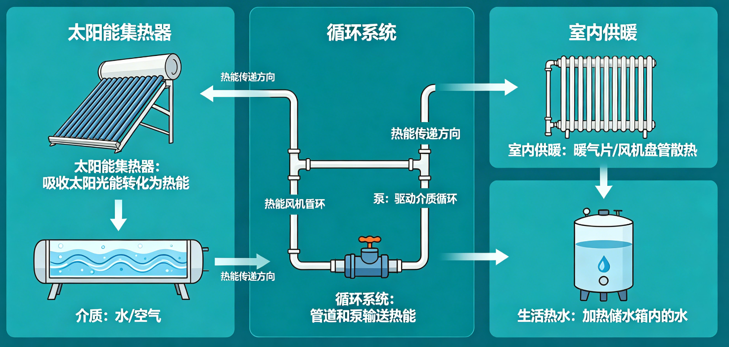 太阳能暖气、热水器是如何工作的您了解吗？